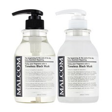 Malcolm Timeless 黑麝香洗髮水 520ml + Treatment 520ml 套組, 1套