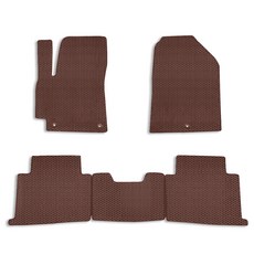 MAYTON TPE 蜂巢汽車腳踏墊, 起亞 Niro EV 電動車 2018年8月~22年 K692, 棕色