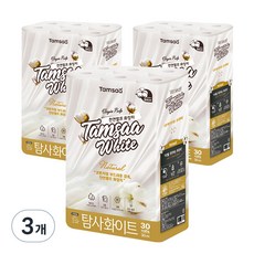 탐사 화이트 천연펄프 3겹 롤화장지 30m, 30개입, 3개