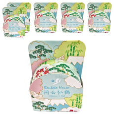 Bentoto House 本朵愛舍 日式和風和紙膠帶 20mm x 5m ,閑雲仙鶴,6個