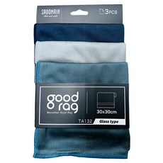 SADOMAIN 仙德曼 玻璃系列 優纖抹布3件組, 1組, 30 x 30 cm