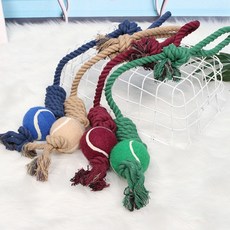 PASTEL PET 寵物網球球繩玩具, 隨機發貨, 4個