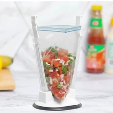 普凱 廚餘夾鏈袋支架夾, 白色, 1個