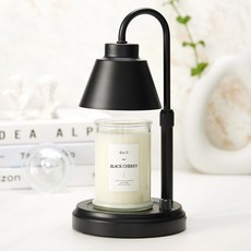Aindie Chocho Candle Warmer 黑色+大豆蠟燭 370g 套裝, Black Cherry, 1組