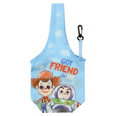 TOY STORY 玩具總動員 胡迪巴斯 輕便手提飲料袋 ca625-12, 藍色, 1個