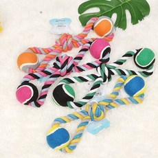 PASTEL PET 寵物網球球結玩具, 隨機發貨, 4個