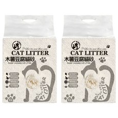 咪咪貓砂 木薯豆腐貓砂, 6L, 2包, 原味奶香