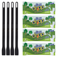 Easy drop 馬桶清潔劑 新款手把組 青蘋果香, 黑色, 4套