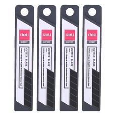 델리 커터칼날 10p 대형 78000, 블랙, 4개