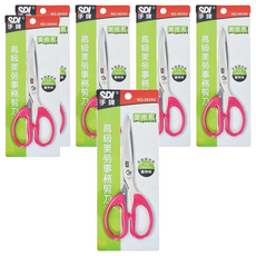 SDI 手牌 高級美勞事務剪刀, 顏色隨機, 6個