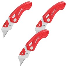 WORKPRO 平價塑膠快速更換美工刀 WP211004, 3個