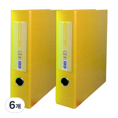 위즈오피스 이코 D링바인더 3공 7cm, 옐로우, 6개