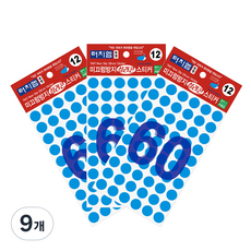 터치엠 미끄럼방지 실리콘 스티커 원형 TC12060, 9개