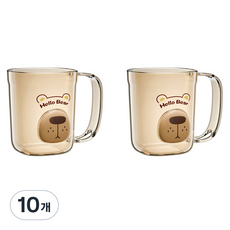 THE ZAKKA 小熊鬍子浴室漱口杯, 棕色, 10個