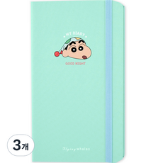 짱구는못말려 플라잉웨일즈 마이 다이어리 S 만년형, 민트, 3개