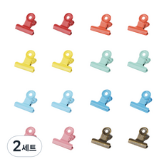 Brisk Style 彩色金屬夾 8款 x 2入組, 2套, 16入