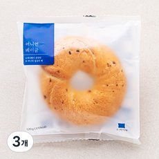 도제식빵 어니언 베이글, 120g, 1개입, 3개