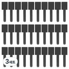 JLIFE Ready 魔鬼氈電線整理束帶 一般型 30入組, 3套, 黑色