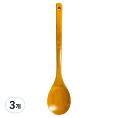 原木黃漆營業用料理勺 40cm, 單一顏色, 3個