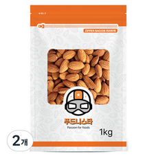 푸드니스타 생 아몬드, 1kg, 2개