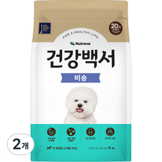 뉴트리나건강백서 강아지 기능성 비숑 사료, 6kg, 2개