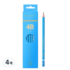 Nuzes藝術繪圖多種美術鉛筆 12入, 4個, 4B