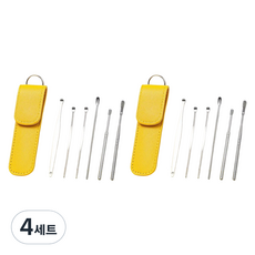 뷰리끄 휴대용 올인원 귀클리너 6종 세트 옐로우, 4세트