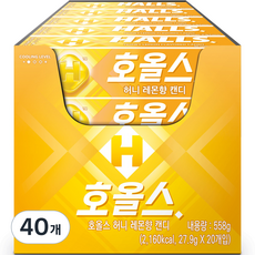 호올스 스틱 허니레몬향 캔디, 27.9g, 40개