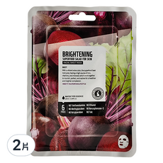 FARM SKIN 超級食物 甜菜根水型精華面膜 亮白, 1片, 2包