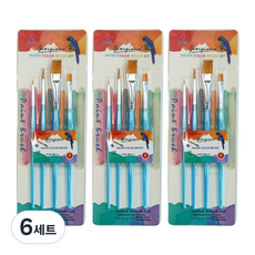 조르조네 솔리드 수채화 붓 파란색 4p, 17.5cm, 19cm, 18cm, 16.5cm, 6세트