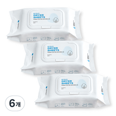 Dr.Puri 烘衣機用纖維柔軟紙 爽身粉香 正裝, 80張, 6個