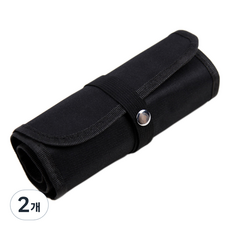 Khohimo 色鉛筆袋 48孔 捲筒筆袋, 2個, 黑色