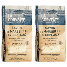 LA CORVETTE 法釩馬賽莊園 經典植物油馬賽皂絲 Marseille soap chips 低過敏, 750g, 2包