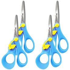 MiyAco 米雅可 輕漾 學生剪刀, 藍色, 4支
