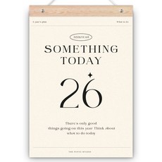 funyz 2026年 壁掛式木條日曆 大尺寸, Something Today, 1個