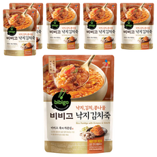 CJ bibigo 泡菜章魚粥, 450g, 6包