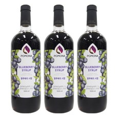 포모나 블루베리 시럽, 1L, 3개
