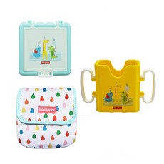 fisher-price 費雪 Flexa 可折疊雙把手飲料架+收納盒+收納包組, 藍色(收納盒+收納包), 1組