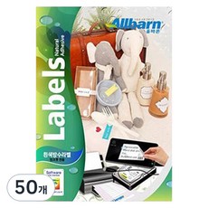 올바른라벨 흰색방수라벨 잉크젯용 원형, 6칸, 50개