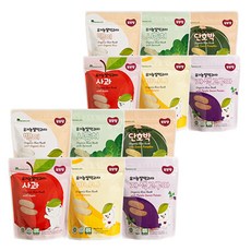 DDODDOmam 聰明媽媽 幼兒用米餅 6種組, 2套, 白米飯、菠菜、香蕉、蘋果、紫薯、甜南瓜