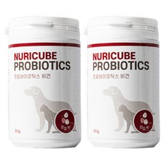 누리큐브 반려동물 프로바이오틱스 영양제, 비건, 30g, 2개