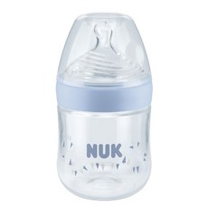 NUK Nature Sense PP奶瓶 150ml, 防脹氣, 多個仿生出乳孔, 加寬口徑, 藍色, 1個