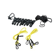 아이두젠 캠핑 로프 행어 데이지 체인 5m + 후크 8p + 스트링 2p + 보관가방 세트, 블랙, 1세트