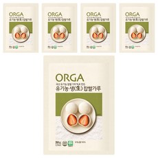 올가홀푸드 유기농 생 찹쌀가루, 350g, 5개