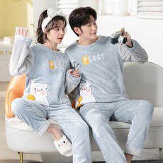 2'nd Pink 情侶款 Piggy Piggy 超細纖維睡衣上下套裝 HX6022 男性