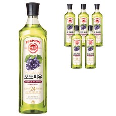 해표 포도씨유, 900ml, 6개