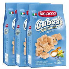 BALOCCO 帕洛克 迷你威化夾心酥 牛奶香草口味, 250g, 3包