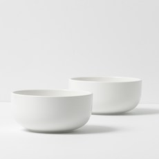 보울보울 레트로라인 대접, 밀크화이트, 2개