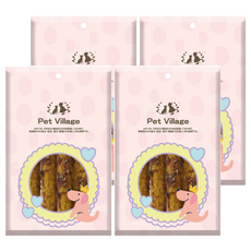 Pet Village空氣肉醬耐咬棒 狗狗耐咬零食 潔牙骨 天然無添加, 牛肉鮭魚, 80g, 4個