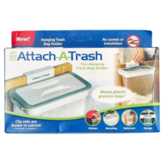 E.dot 背掛式附蓋垃圾袋架 - 超實用桌邊收納垃圾桶, 白色, 24 x 5.5 x 11cm